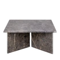 Vashon Marble Square Coffee Table In Marron