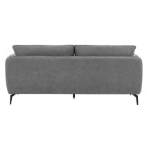 Valtesse Fabric 3 Seater Sofa With Black Legs In Grey