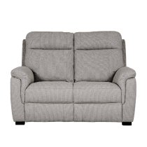 Baraboo Fabric 2 Seater Sofa With Black Legs In Grey