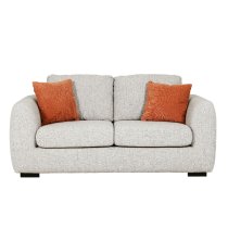 Santiago Fabric 2 Seater Sofa With Black Legs In Natural