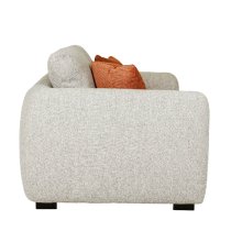 Santiago Fabric 2 Seater Sofa With Black Legs In Natural