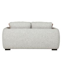 Santiago Fabric 2 Seater Sofa With Black Legs In Natural