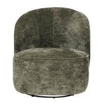 Elkhart Velvet Swivel Accent Chair In Green