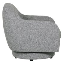 Santiago Fabric Swivel Accent Chair In Grey