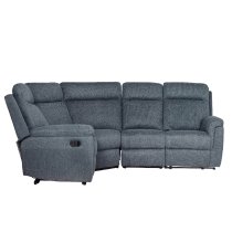 Baraboo Fabric Electric Recliner Fabric Corner Sofa In Azul