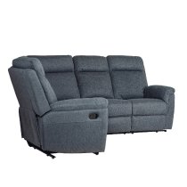 Baraboo Fabric Electric Recliner Fabric Corner Sofa In Azul