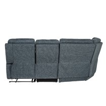 Baraboo Fabric Electric Recliner Fabric Corner Sofa In Azul