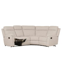 Baraboo Fabric Electric Recliner Fabric Corner Sofa In Beige