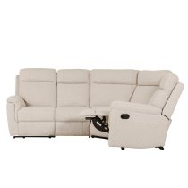 Baraboo Fabric Electric Recliner Fabric Corner Sofa In Beige