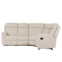 Baraboo Fabric Electric Recliner Fabric Corner Sofa In Beige