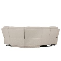 Baraboo Fabric Electric Recliner Fabric Corner Sofa In Beige