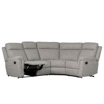 Baraboo Fabric Electric Recliner Fabric Corner Sofa In Grey