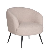 Salisbury Fabric Bedroom Chair With Black Legs In Cream