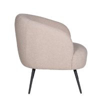 Salisbury Fabric Bedroom Chair With Black Legs In Cream