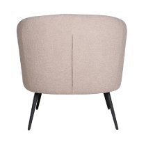 Salisbury Fabric Bedroom Chair With Black Legs In Cream