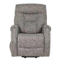 Passaic Fabric Electric Recliner Chair In Dark Grey