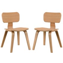 Aiken Oak Wooden Dining Chairs In Pair