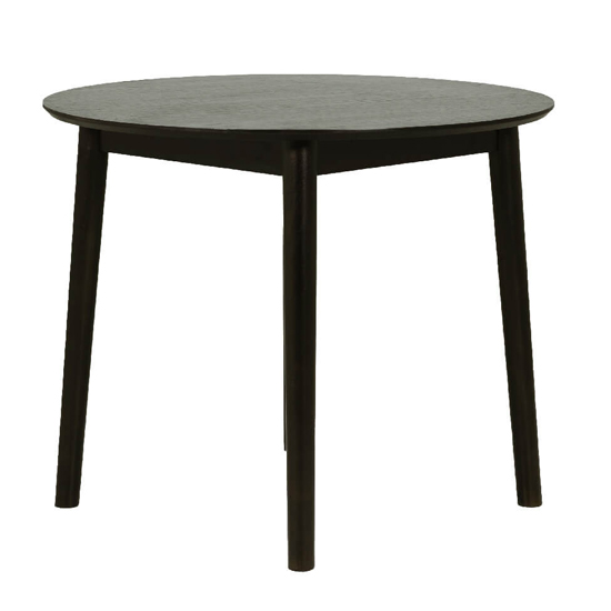 Deland Wooden Dining Table Round In Black