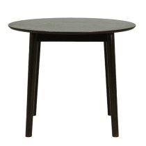 Deland Wooden Dining Table Round In Black