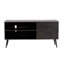 Deland Wooden TV Stand Large With 1 Door In Black