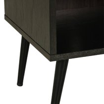 Deland Wooden TV Stand Large With 1 Door In Black