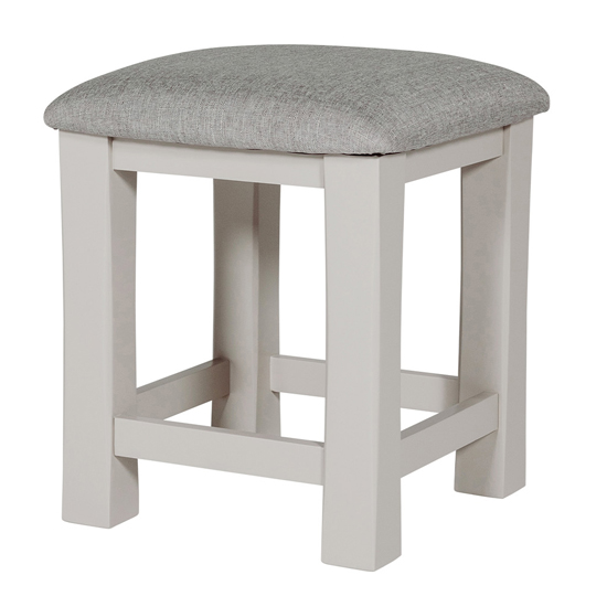 Dawson Wooden Dressing Stool In Taupe