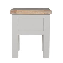 Dawson Wooden Lamp Table With 1 Drawer In Taupe