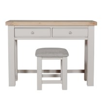 Dawson Wooden Dressing Table With 2 Drawers In Taupe