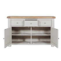 Dawson Wooden Sideboard With 2 Doors 3 Drawers In Taupe