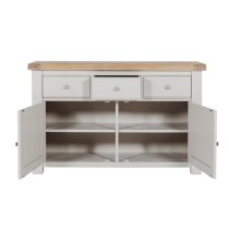 Dawson Wooden Sideboard With 2 Doors 3 Drawers In Taupe