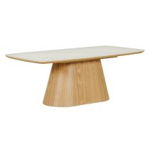 Irwin Ceramic Top Wooden Coffee Table In Sand