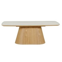 Irwin Ceramic Top Wooden Coffee Table In Sand