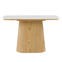 Irwin Ceramic Top Wooden Console Table In Sand