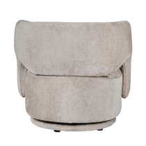 Kenner Swivel Chinelle Fabric Accent Chair In Mink