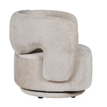 Kenner Swivel Chinelle Fabric Accent Chair In Mink