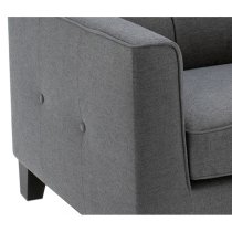 Aberdeen Fabric 1 Seater Sofa In Charcoal