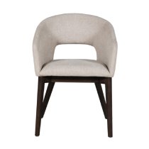 Adria Fabric Dining Chair With Oak Legs In Natural