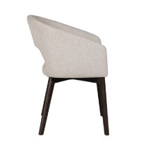 Adria Fabric Dining Chair With Oak Legs In Natural