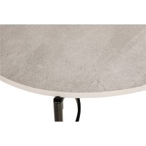 Bastrop Ceramic Coffee Table With Black Legs In Grey