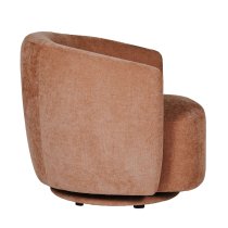 Batavia Velvet Swivel Bedroom Chair In Umber