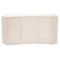 Decatur LED Wooden Sideboard With 3 Doors In Greige