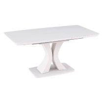 Decatur Glass Small Extending Dining Table In Greige