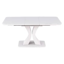 Decatur Glass Small Extending Dining Table In Greige