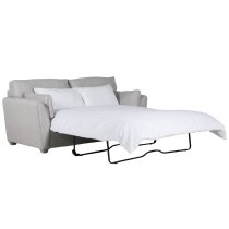 Castro Fabric Sofa Bed With Oak Legs In Light Grey