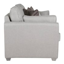 Castro Fabric Sofa Bed With Oak Legs In Light Grey