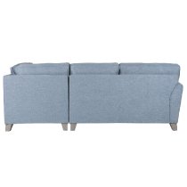 Castro Fabric Right Hand Corner Sofa With Oak Legs In Blue