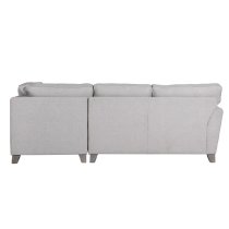 Castro Fabric Right Hand Corner Sofa With Oak Legs In Light Grey