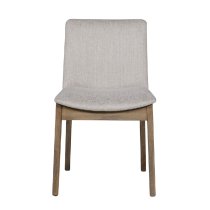 Fenwick Wooden Dining Chair With Fabric Seat In Natural