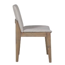 Fenwick Wooden Dining Chair With Fabric Seat In Natural