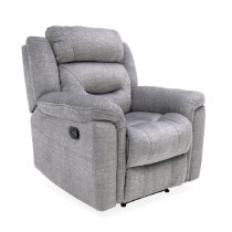 Darley Fabric 1 Seater Recliner Sofa In Grey